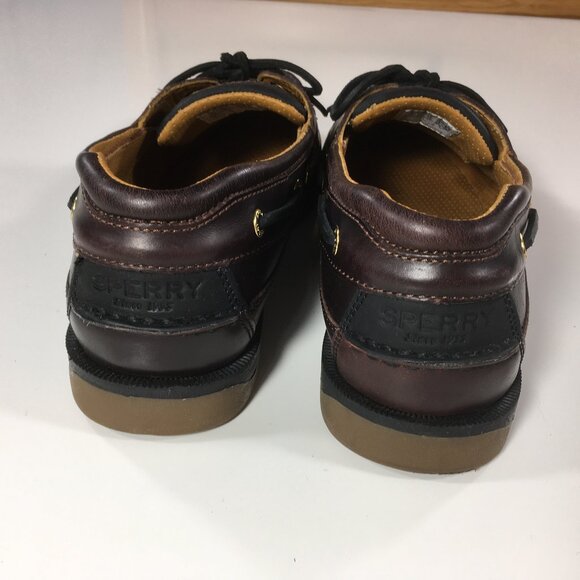 Sperry Gold Cup Mako 2-Eye Boat Shoes Mens Size 12 Brown Leather STS25261 - Picture 5 of 9
